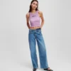 RELAXED JEANS MET DUBBELE TAILLE
