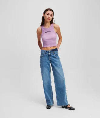 RELAXED JEANS MET DUBBELE TAILLE