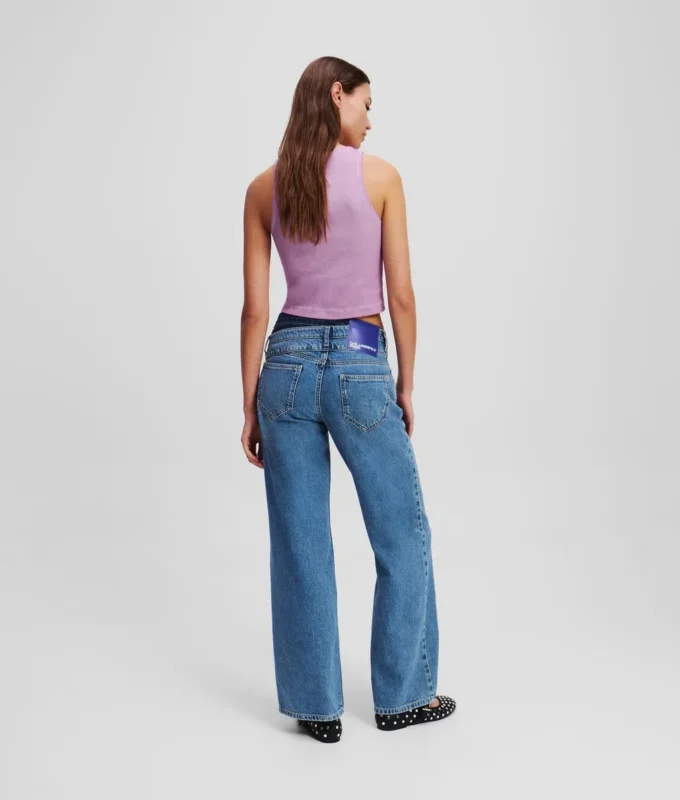 RELAXED JEANS MET DUBBELE TAILLE