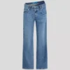 RELAXED JEANS MET DUBBELE TAILLE