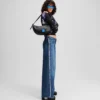 RELAXED JEANS MET FRANJES EN MIDDELLIJKE TAILLE