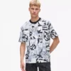 Relaxed T-shirt met monogramprint over de hele oppervlakte
