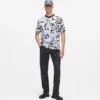 Relaxed T-shirt met monogramprint over de hele oppervlakte
