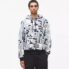 Relaxte hoodie met all-over monogram
