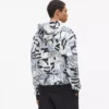 Relaxte hoodie met all-over monogram