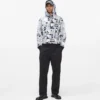 Relaxte hoodie met all-over monogram
