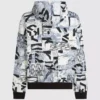 Relaxte hoodie met all-over monogram