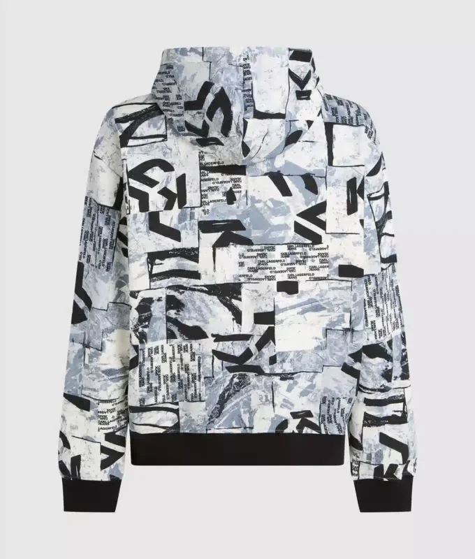 Relaxte hoodie met all-over monogram