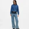 Relaxte jeans met kleurblokken