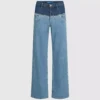 Relaxte jeans met kleurblokken