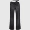 Relaxte jeans met uitsnijding in de taille