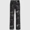 Relaxte jeans met verfeffect