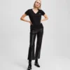 RHINESTONE IKON CHOUPETTE T-SHIRT MET V-HALS