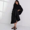 RIBGEBREIDE PONCHO