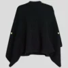 RIBGEBREIDE PONCHO