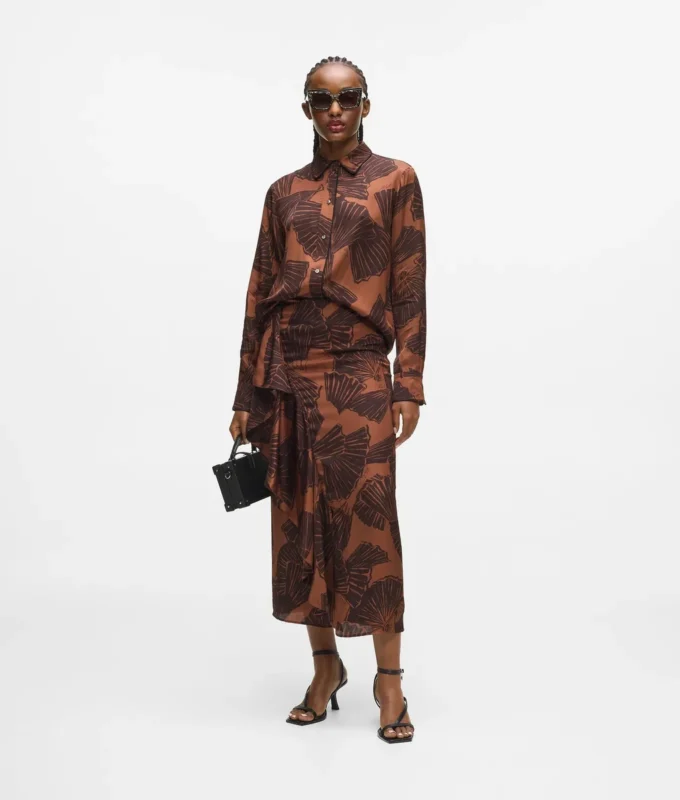 Rok met waaierprint