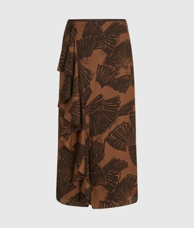 Rok met waaierprint