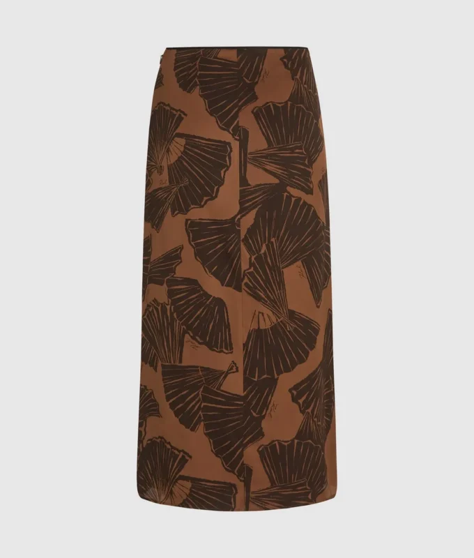 Rok met waaierprint
