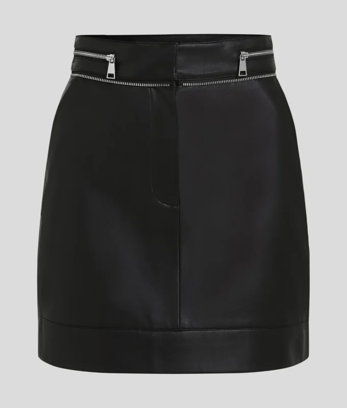 ROK VAN IMITATIE-LEER MET RITS