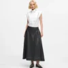 Rok van imitatieleer met studs