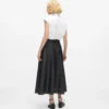 Rok van imitatieleer met studs