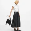 Rok van imitatieleer met studs