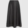 Rok van imitatieleer met studs
