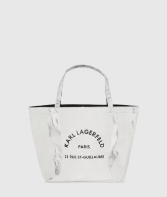 Rue St-Guillaume metallic shopper