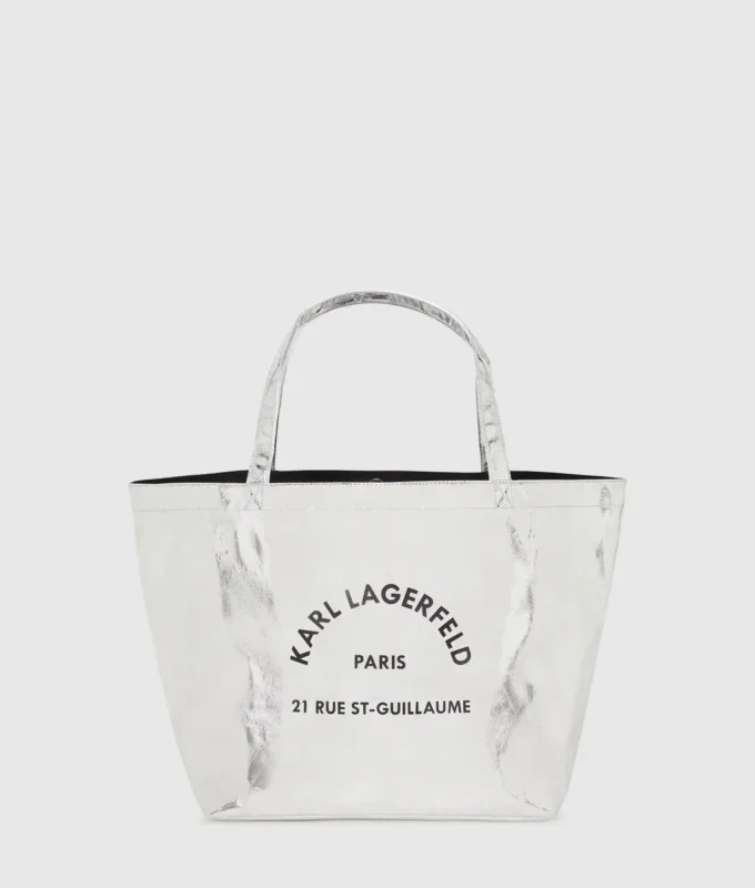 Rue St-Guillaume metallic shopper