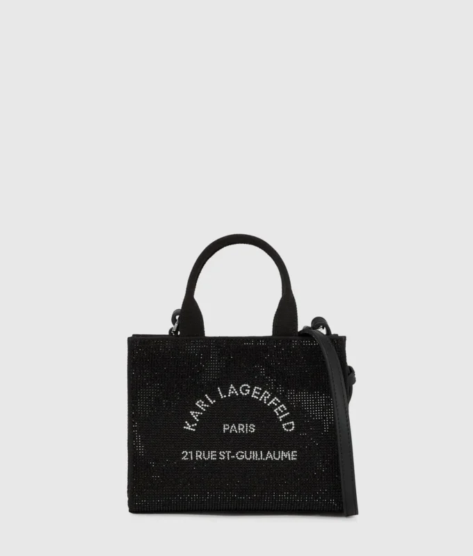 Rue St-Guillaume mini-handtas met strass