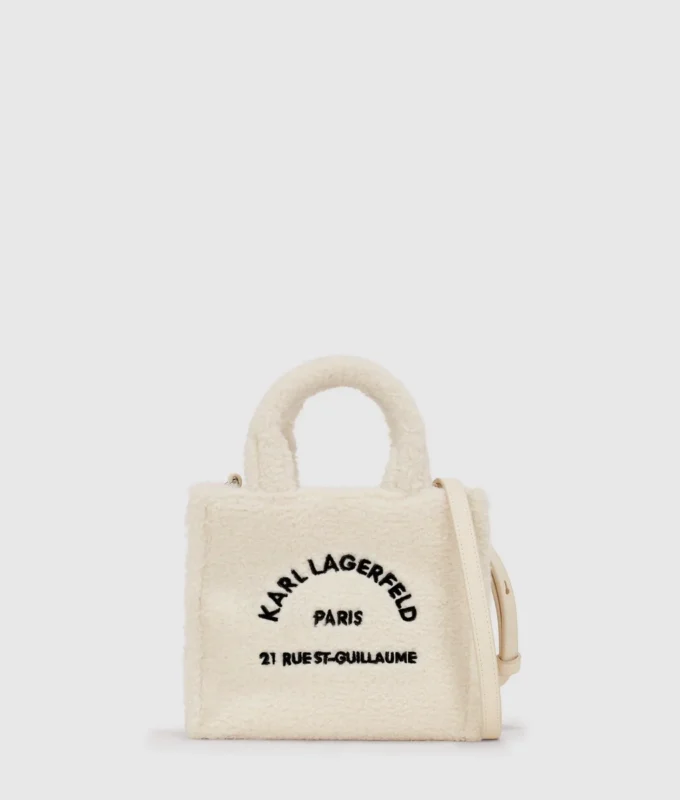 Rue St-Guillaume mini-shearling draagtas