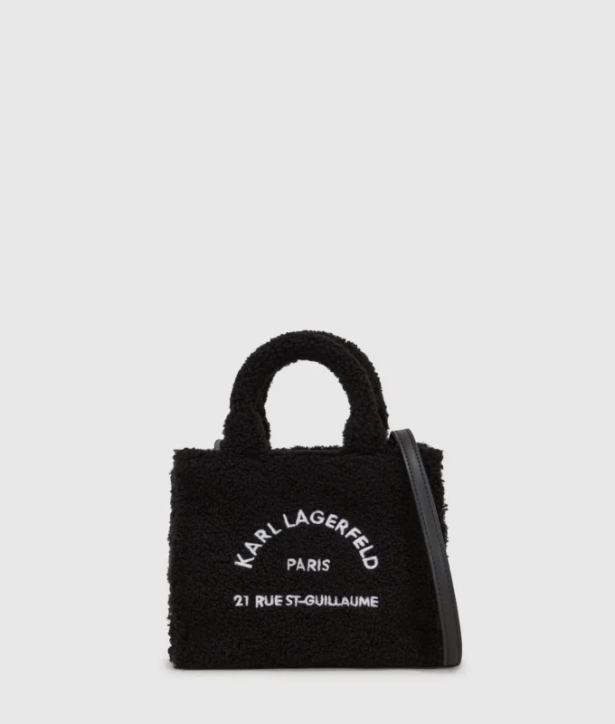 Rue St-Guillaume mini-shearling draagtas