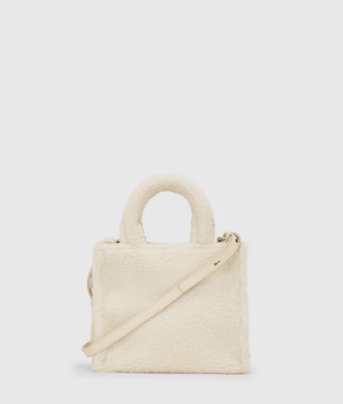 Rue St-Guillaume mini-shearling draagtas