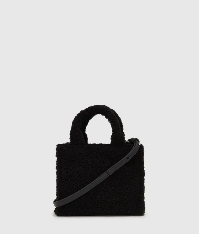 Rue St-Guillaume mini-shearling draagtas