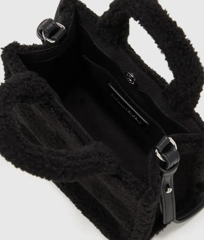 Rue St-Guillaume mini-shearling draagtas