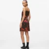 Satijnen jurk met all-over print