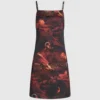 Satijnen jurk met all-over print