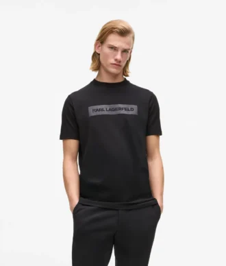 Satijnen T-shirt met logo