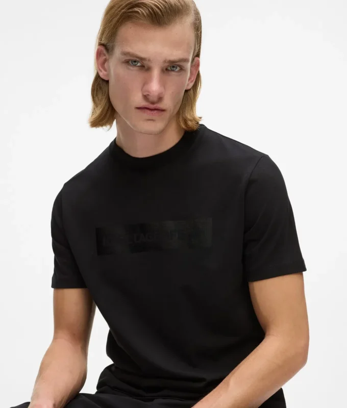 Satijnen T-shirt met logo
