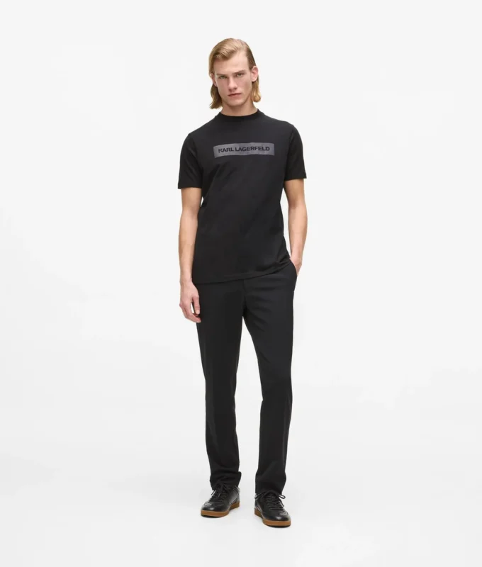 Satijnen T-shirt met logo
