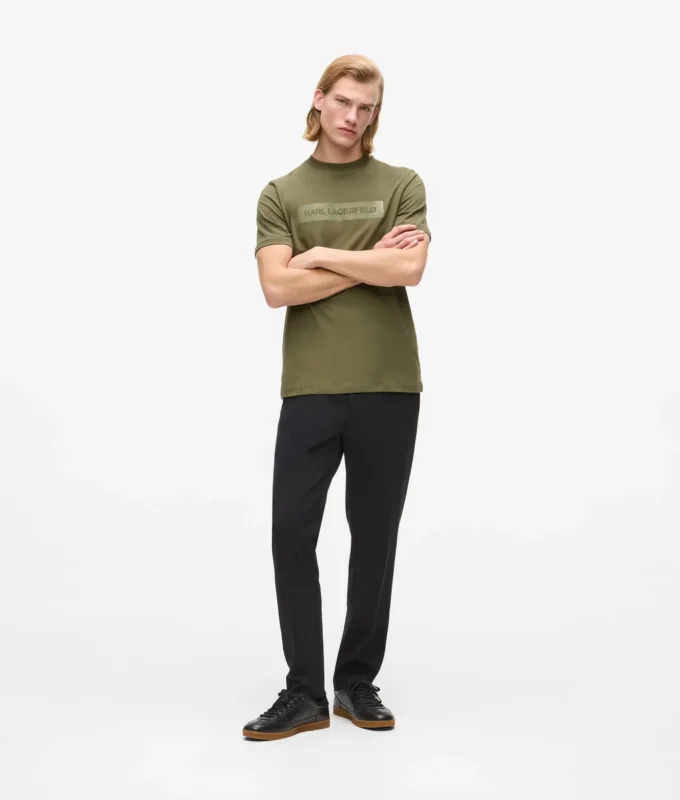 Satijnen T-shirt met logo
