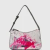 Schoudertas met graffitiprint
