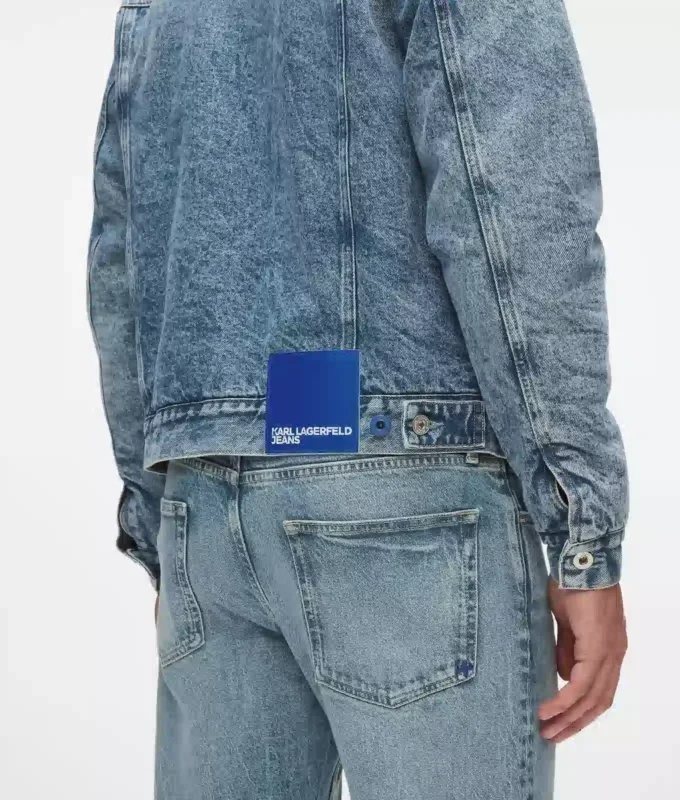 Shearling denim jas