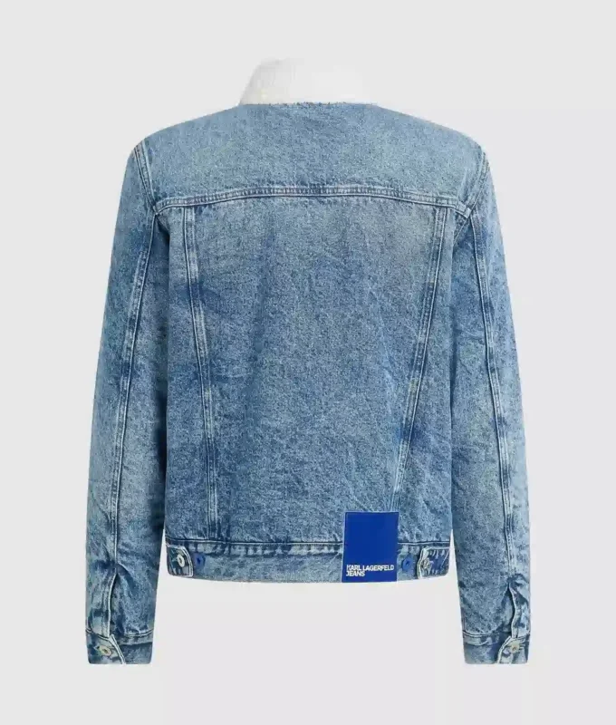 Shearling denim jas