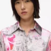 Shirt met all-over verfprint