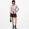 Shirt met all-over verfprint
