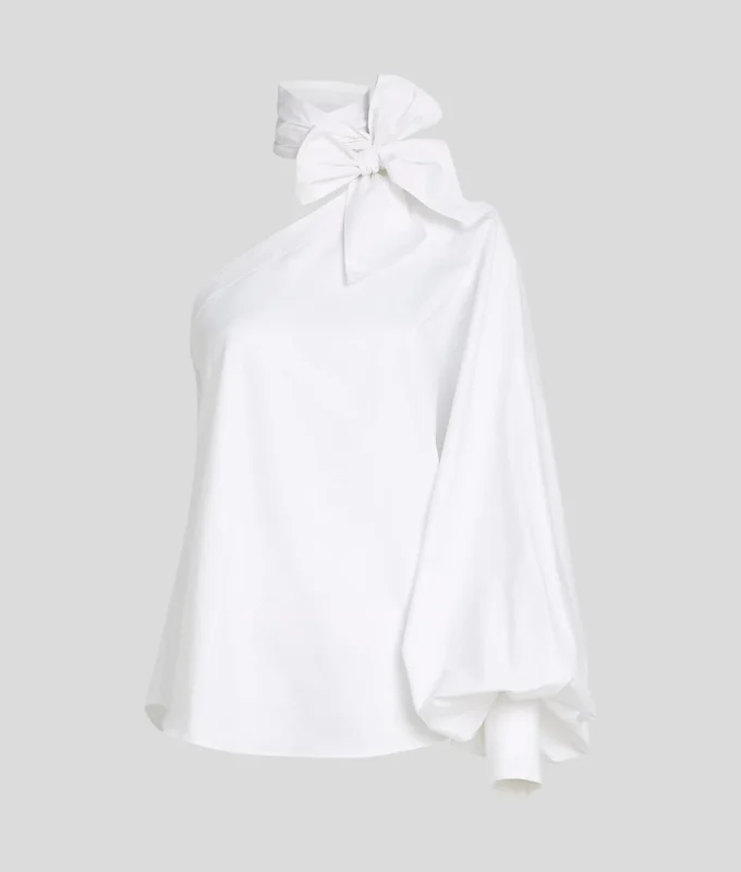 SHIRT MET ÉÉN MOUW EN STRIKDETAIL