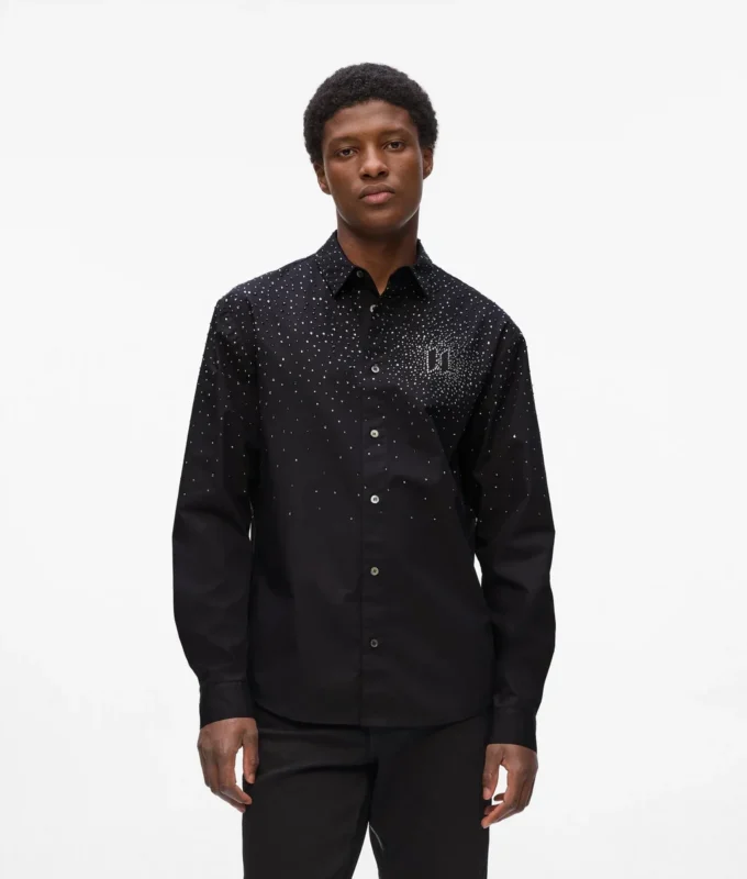 Shirt met strass-degradé