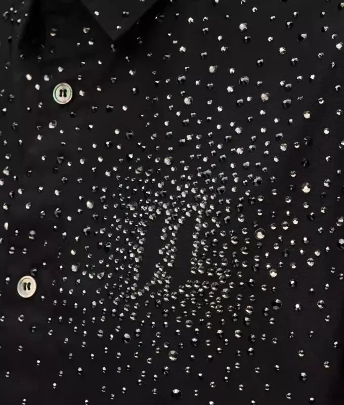 Shirt met strass-degradé