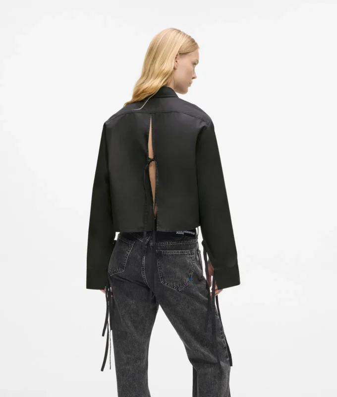 Shirt met strik aan de achterkant